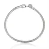 Bangle Lihong 925 Silver Silver 3 mm Chaîne de serpent 8 pouces Base Womens Charm Mariage Engagement Fashion Party Jielry Q240506