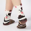 Frauen Socken Frühling Herbst Frauen süße Cartoon Tierhund Print mittlerer Röhrchen lässig bequem atmungsaktive Frau