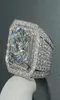 WholeBig Round Puffed Marine Micro Valed CZ Ring Hip Hop Rock Style Full Bling Iced Out Cubic Zirkon Ring Luxe sieraden Gift4298775
