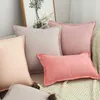 Cushion/Decorative Throw Covers Solid Color Suede Cushion Cover 45X45CM /60x60cm Pink Grey Lace Case Suede Soft Home Decorative