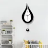 Klokken druppel vorm moderne minimalistische gemonteerde wandklok creatieve wandklok kantoor woonkamer muur decoratie huishouden item