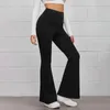 Frauenhose Capris Damen Weitbein Hosen Damen Langbein Sport eng sitzende Frauen Hochselastizität Fitnesshosen Mode kurze Ärmel Y240504