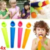 Ferramentas 1 PCS Mold de sorvete de silicone Fabricantes de picolé Diy Summer Ice Cream Yogurt Jelly Ice Pop Mold Diy Kitchen Tools Acessórios