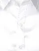 Camisas de vestir para hombres Camisa de esmoquin de satén blanca de seda blanca hombres 2023 camisas de vestir para hombre ajustados a la marca