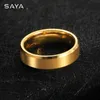 Tungsten Gold Rings Men And Women Fashion Shining Retro Frosting Party WeddingEngraving 240416