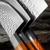 Couteaux japonais chef santoku couteau à lame tranchante utilité tranchant la viande de viande en acier inoxydable