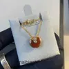 Cartre high -end sieraden kettingen voor vrouwen 925 pure zilveren talisman witte beimu ketting cnc vergulde 18k rose goud malachiet wit beimu origineel 1: 1 met echte logo -box