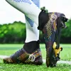 Boot de football adulte TF / FG Youth High Top Anti Slip Durable Football Shoe Childrens Artificial Field Competition Training Shoe 240426