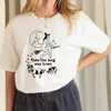 Dames t-shirt vintage kleding printpatroon schattig t-shirt modieuze zomer print korte mouwen casual stijl o-neck stijl zomer t-shirtl2405