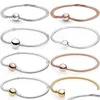 Bracelets de charme Rose Moments mti trois minces Ball de chaîne de serpent Bouleau de ferm bracelet Fit 925 Sterling Sier Bead Fashion Diy Bijoux Drop Dh1ko