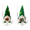 Miniaturas do dia de St Patrick Gnome Light Light Up Irish Gnomes