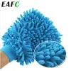 Rękawiczki EAFC 1PCS Wash Wash Chenille Microfibre MIKROFIBER Rękawica do mycia samochodu Mitt Soft Mesh Cleaning Tools