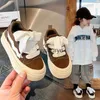 Sneakers Girls Board Shoes 2024 Spring New Childrens Soft Sole Casual Mens Versatile Anti Slip Sports H240507