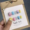 Emmabeauty Handmade Press On Nails Corgi Cartoon Cute Fresh Short Square Fake TipsNoem24499 240430