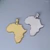 Hangende kettingen 2 stks/veel creatieve Afrika kaart Afrikaans voor kettingbarmbanden sieraden ambachten maken bevindingen roestvrijstalen charme