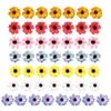 Fleurs décoratives 50pcs multicolores faux petit ensemble de fleurs artificielles têtes en vrac pour décoration de mariage d'artisanat bricolage