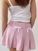 Röcke Frauen Mini Plissee Röcke hohe Taille A-Line Minirock Casual Summer Cute Bow Athletic Tennis Kurzrock