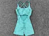 Women's Jumpsuits Rompers Sexy Backless Scrunch Sporty Tight Jumpsuit Raises Butt Playsuit Women Romper Summer Gym Short Overalls One Pieces Set T240507