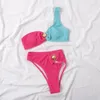 Women Swimodwear Toltolq 2024 Kobiety stroju kąpielowego Seksowne bikini set bandeau żeńskie bather pływające garnitury