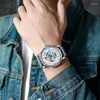 Armbandsur herrklocka helautomatiska mekaniska ihåliga modetrend vattentäta klöver koreanska utgåva