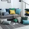 Poduszka/dekoracyjne kanapy okrywa niebieskie granatowe zielone haftowane latka poduszka na poduszkę plisową domową skrzynkę domową 45x45 cm