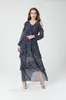 428 XXL 2024 Milan Runway Dress SPring Summer Long Sleeve Dresses Blue Black Womens Dress Fashion High quality GUOER