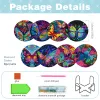 Stitch Photocustom 8st Diamond Art Coasters Diy Animal Pattern Drink Cup Cushion Stark vidhäftning Diamantmålningssatser för hantverk