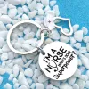 Roestvrijstalen verpleegkundigen Keychain Ik ben een verpleegster Round Keyring Medical Student Gift Sieraden Accessory 25mm Key Chain LL