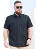 Camisas casuais masculinas Baisheng Fat Man Short Summer Summer Shirt