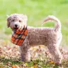 Domy Plaid Cat Dog Bandana Pet Puppy Soft Cotton Bandanas chusteczka szaliki trójkątne bandaże Akcesoria dla kociąt