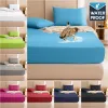 Sängkläder 100% vattentät madrassöverdrag kudde justerbar nonslip sängmonterad arkskydd med elastiskt band enstaka storlek140/160/180x200
