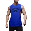 Tobs de débardeur masculine pour hommes Running Sport Extend Cut Off Cotton Vests Gym Fitness Workout Body Body Body Hop Hop Tops Open Side Slveless Shirts Y240507