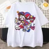 Męskie koszulki 2023 Summer Kobiety Niesamowita cyfrowa koszulka cyrkowa Anime Print Krótka koszulka Slve Vintage Graphic Graphic Y2K Tops T240506