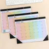 Calendrier 1 PC 2024 arc-en-ciel mensuel du mur mensuel PVC Couverture transparente parfaite pour planifier et organiser le calendrier quotidien Plan hebdomadaire