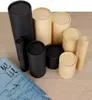 20pcs Black Kraft Paper Cardboard Cilindro Cilindro redondo Jar garrafa Pacote caixa de papel Tubo de papel cx2203233083452