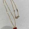 Designer Little Red Heart Necklace Peach Jade Chalcedony Vanguard Heavy Ear Studs Classic Elegant Beautiful Trendy Rose Gold