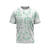 Мужские футболки Новые летние мужские ретро -математическая формула Химическая печать печать