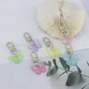 Keychains Lanyards Acrylic Butterfly Pendant Keychain Earphone Hanger Women Couple Key Chain Bag Pendant Wholesale