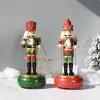 Miniatury 36 cm świąteczny prezent do orzechów żołnierz lalka muzyka pudełko drewniane marionetka orzechowa ręka