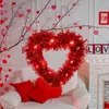 Декоративные цветы 30 см красные любовь сердце венок для свадебного душа в день святого Валентина