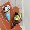 Koelkastmageten gesimuleerde dessert vriezer magnetische koelmiddel magnetische decoratieve stickers creatieve bevroren mini -ijsje kegel decoratie wx