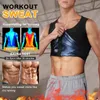 Mens Body Shaper Upłóż na zamek błyskawiczne kamizelka Sauna Sauna Koszulka Koszulka Kompresyjna Zbiornik Shapewear Top do siłowni Eksperizie 240506