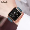 TIKTOK Live Broadcast Square Womens Watch High-End-Luxuskalender wasserdichtes leuchtendes Silicon Tape Quarz