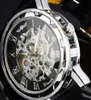 Steampunk New Mens Swiss Design Men039s Silber Skeleton Man Auto Mechanical Watch Männer Sport automatisch mechanische Handgelenk Uhr BL8666508