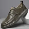 Chaussures décontractées pour hommes classiques baskets respirantes Généralités en cuir en cuir entièrement apparié pour les hommes à lacets à lacets pour hommes