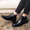 Metrosexual Formal Dress Business Leather Mid Calf Slip-on Fashion Manager Short Boots Plus Size 38-48