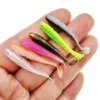 Mukun 10pcs Micro Soft Fishing Lures 035g35mm Tail Worm LULE Pequeno