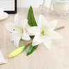 Dekorative Blumen Kränze 3D -Druck Lilie Zweig echte aussehende künstliche Blumen weiße falsche Blumen Flores für Hochzeit Hausgartendekoration Boho