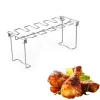 Brochettes BBQ Boeuf Chicken Poulet Aile Prille de grill 12 emplacements Bargars en acier inoxydable Pleeuse de porte