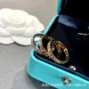 Frauen Band Tiifeany Ring Schmuck Doppel 925 Sterling silberne versilberte Roségold aus Edition Xiao Zhan gleich